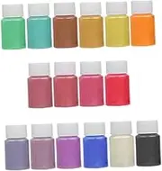 MINAOLULUS 16 Colors Pigment Powders for DIY Crafts Soap Dye Nail Art Epoxy Candle Making Easy to Use Bottles for Stunning Shimmering Creations
