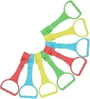 HOMOBABE 8Pcs Pull Ring Durable Nursery Hand Rings for Standing Support Safe Clip Design for Newborn Playtime Exercise for Bed Use