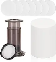 RECAPS 600-Count Replacement Paper Filters Round Disposable Coffee Maker Filters Compatible with Aerobie Aeropress Espresso Makers (White