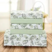 Caribbean Joe Ultra-Soft Double Brushed 4-Piece Microfiber Sheet Set Beautiful Tropical Patterns, and Vibrant Solid Colors, Luxury, All-Season Bed Sheet Set - Palm Leaves, King