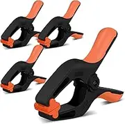 4-Pack Spring Clamps Heavy Duty, 7-inch Large Plastic Clamps for Crafts with 3.7 Inch Jaw Opening for DIY, Gluing, Clamping and Securing (4-Piece 7Inch Clamps)