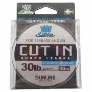 Sunline Fluorocarbon Line Saltimate Cut-in 50m No. 7 30lb Clear