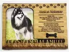 ALASKAN MALAMUTE Dog Profile Laser Engraved Wood Picture Frame Magnet