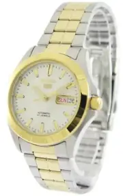 Seiko 5 Automatic 21 Jewels White Dial Day/Date Analog SNKK94K1 30M Mens Watch