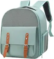 Cat Transport Bag, Large Comfortable Space with Breathable, Light and Foldable Backpack for Dogs and Cats for Travel, car, Bike or Hiking (Green)