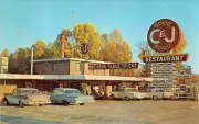 Claxton GA C&J Restaurant Food 1960's Refrigerator / Tool Box Magnet