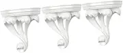 3pcs Wall Shelf Set with Floating Design Phone Shelves Hanging Plant Storage Macrame Shelf Shelving Storage Holder Bathroom Shelf Storage Box White Vintage Resin Space Saving and Stylish STO