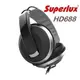 亞洲樂器 Superlux HD688 HD-688 耳罩式耳機、附件: 耳機線、轉換接頭、攜行袋、線扣