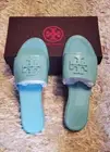 Tory Burch ELEANOR JELLY SLIDE Island Blue Size 7 (New)