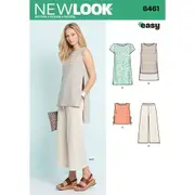 New Look Sewing Pattern 6461 N6461 Misses' Dress, Tunic, Top and Cropped Pants