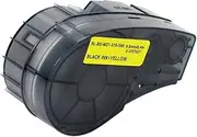 ExtraPrint Compatible B-595 Vinyl Label Tape Replacement for Brady M21-375-595-YL Black on Yellow 9.5mm x 6.4m for Brady M210, M210-LAB, M211, BMP21 LAB, BMP21-PLUS Label Printer