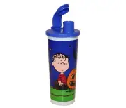Tupperware Tumbler Cup w/ Flip-Top Seal 16 oz Linus Pumpkin Halloween Bat NEW