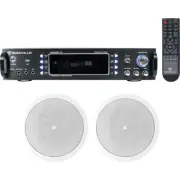 (2) JBL 6.5" 150 Watt In-Ceiling Speakers+Home Theater Receiver w/Bluetooth