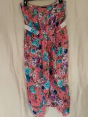 PORTMANS FLORAL PRINT STRAPLESS WOMEN DRESS SIZE 12 HAS MARK