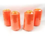 Perial Co 4 Cones of Polyester Threads for Sewing Quilting Serger Neon Orange