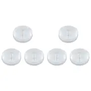 6x Boxsweden 23.5cm Round Crystal Turn Table Storage Organiser w/ 4-Bins Clear