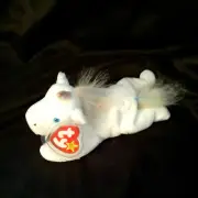 RARE Ty Original Beanie Baby Mystic Unicorn Rainbow Iridescent Horn with Errors