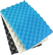 LTWHOME Fish Pond Foam Filter Sponge Set 430mm X 280mm 3 Grade Media (Pack of 1 Set)