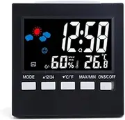 LCD Digital Alarm Clock Table Clock Travel Alarm Clock with Temperature Display