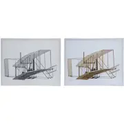 A&B Home EL83549-DS Flight Diptych Grey and Brown Wall Art