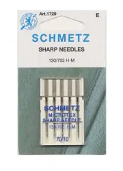 Schmetz Sharp Microtex Machine Needles Size 70/10