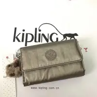 在飛比找Yahoo!奇摩拍賣優惠-小Z代購#Kipling 猴子包 金 輕量三折中夾 鈔票/零