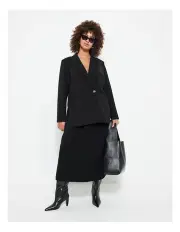 [Commonry] The Ponte Streamlined Blazer in Black