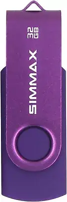 32GB Memory Stick USB 2.0 Flash Drives Swivel Thumb Drive Pen Drive 32GB Purple