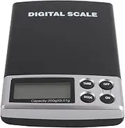 DK46002 Pocket Jewelry Digital Scales LCD Display Diamond Gemstone Digital Scales for Precise Weighing (no Battery) (DK46002-N-B 200g * 0.01g)