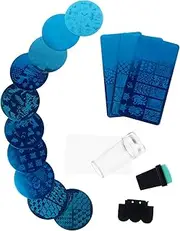 NOLITOY Nail Plates Set 13 Creative Stamping Templates for Nail Art Stainless Steel and Easy to Use