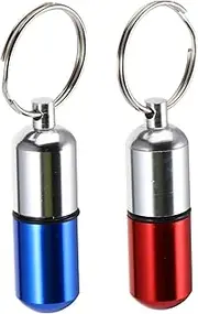 UTHCLO 2pcs Keychain Pill Case Lightweight Outdoor Container for Objects Portable Fob Holder for Travel for Friends