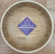 Totally Bamboo 10-inch Classic Bamboo Serving Salad Entree Soup Bowl New