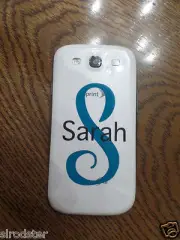IPHONE, Samsung, Cell Phone Monogram Sticker Decal Personalized Custom Design