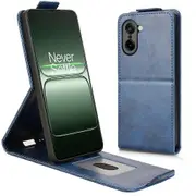 For OnePlus Nord CE5 5G/Ace 5 Racing 5G Stand Case Magnetic Clasp Vertical Flip Leather Phone Cover Multicolor Dark Blue