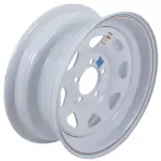 American Tire Spoked Trailer Wheel 14x6 5+4.5 F78x14 G78x14 White