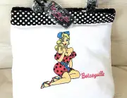 New Betsey Johnson CALENDER GIRL Extra Large Tote Shopper Bag