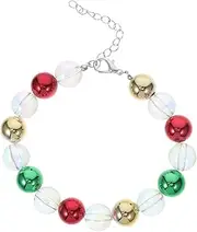 COSMEVIVI Adorable Small Dog Necklace Resin Dog Collar with Dog Chains Breakaway for Pet Jewelry