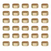 Cord Stopper Ends, 30 Pack Cord Rope Fastener for DIY Ba, Bright Light Gold Tone