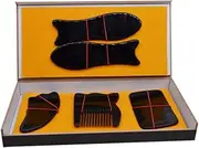 BESTYASH 5Pcs Cattle Horn Scraping Board for Spa Massage Therapy Smooth Edges for Skin Care Traditional Chinese Tools for Relaxation and Relief