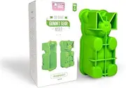 DIY Giant Gummy Bear Mold by Mister Gummy | PREMIUM Quality Silicone + 2 RECIPES and 5 GIFT BAGS Included | Make BIG Bear Treats! (Gummy, Cakes, Breads, Chocolates, and More) (Green)