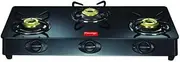 Prestige Royale Three Brass Burners Gt 03 L.P Gas Table with Glass Top