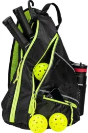 Pickleball Bag, Pickle Ball Bag with Upgraded Zippers and Capacity, Padded Pickl