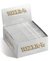 RIZLA SILVER KING SIZE SLIM GENUINE CIGARETTE SMOKING ROLLING PAPERS
