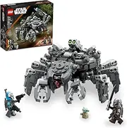 [LEGO] Star Wars Spider Tank 75361 - Building Toy Mech from The Mandalorian Season 3, Includes The Mandalorian with Dark Sword, Bo-Katan and Grogu 'Baby Yoda' Mini Figures, Gift Idea for Children