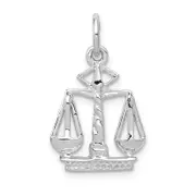 14K White Gold Flat-Backed Scales Of Justice Charm