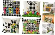 Easter Throw Pillow Covers 18x18 Set of 4 Spring Decorative Pillow Covers