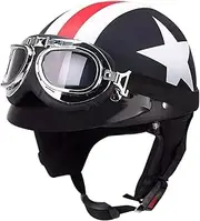 GANAZONO Open Face Motorcycle Helmet Stylish Bike Helmet Visor High Strength Abs Comfortable for Men Women