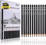 Sketching Pencils 12-Pack Professional Drawing Pencils – Graphite Art Set with 4