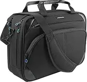 KROSER Laptop Bag 15.6 Inch Laptop Briefcase Laptop Messenger Bag Water Repellent Computer Case Laptop Shoulder Bag Durable Tablet Sleeve With RFID Pockets for Business/College/Women/Men-BlackBlue