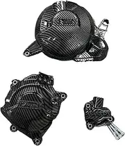 Engine Guard Engine Protection Fit for Yamaha YZF-R3&MT-03 2023-2025 Engine Cover Motorcycle Protection Cover Set Carbon Fiber Texture Guard Crash Bar(Carbon Fiber Texture)